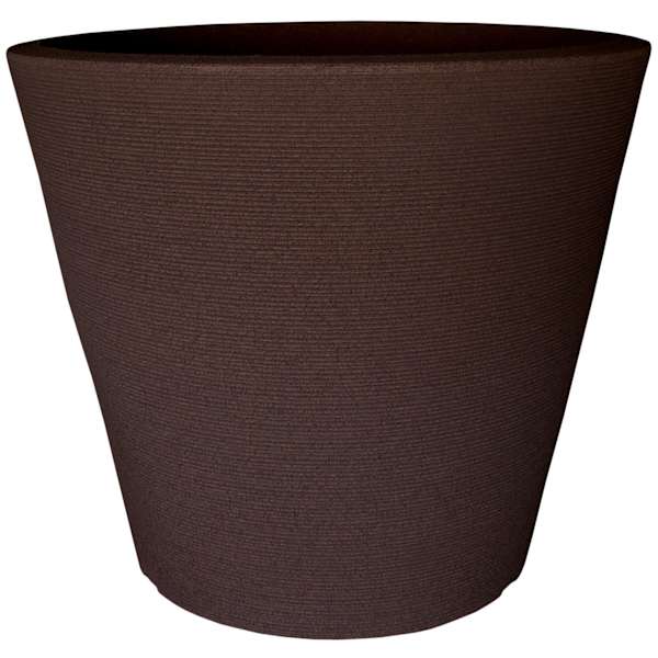Japi All-Weather Brown Linea Bowl Outdoor Planter, Small