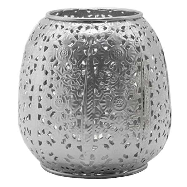 Silver Metal Punch Lantern, 5"