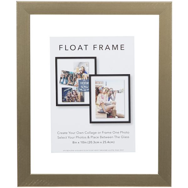 Gold Linear Profile Floating Wall Frame, 8x10