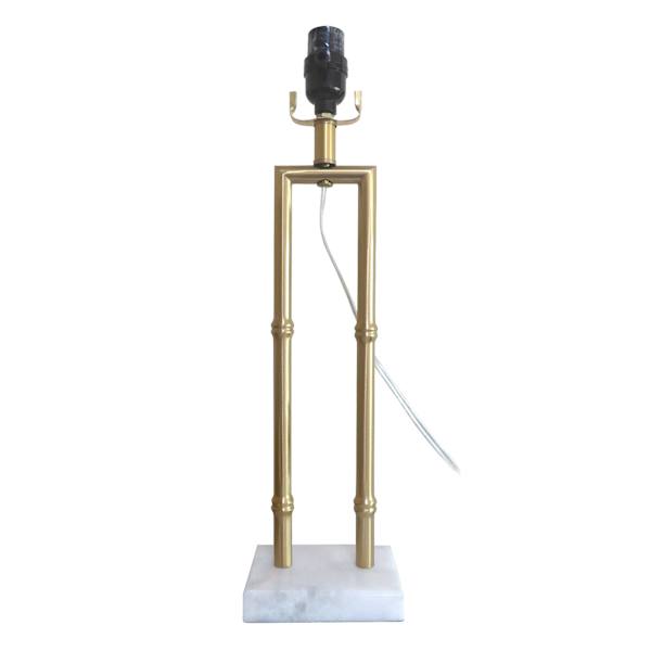 Grace Mitchell Gold Bamboo with Marbled Base Table Lamp, 19"