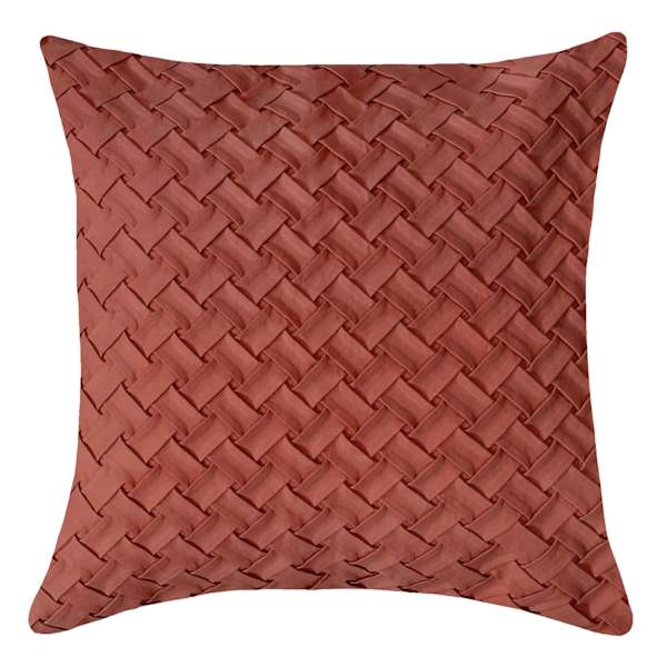 Providence Burgundy Basketweave Throw Pillow, 18"
