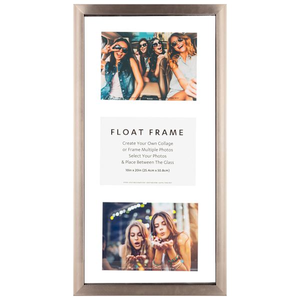 Pewter Linear Panel Floating Wall Frame, 10x20