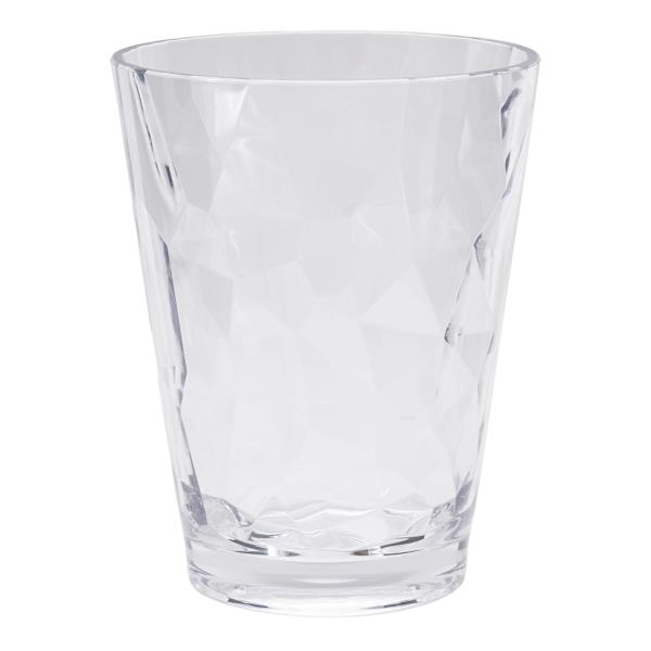 Clear Textured Acrylic Double Old Fashioned Glass, 15oz