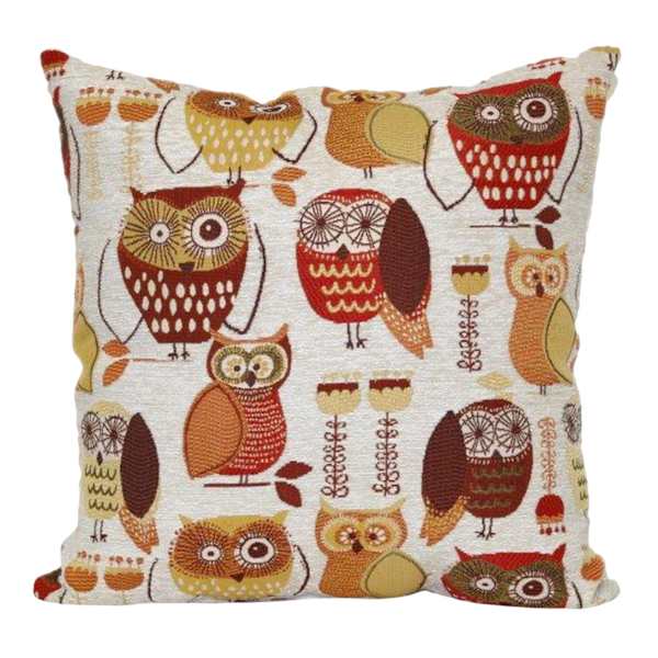 Harvest Owls Throw Pillow, 18"