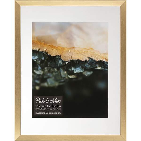Pick & Mix Gold Linear Profile Floating Wall Frame, 8x10