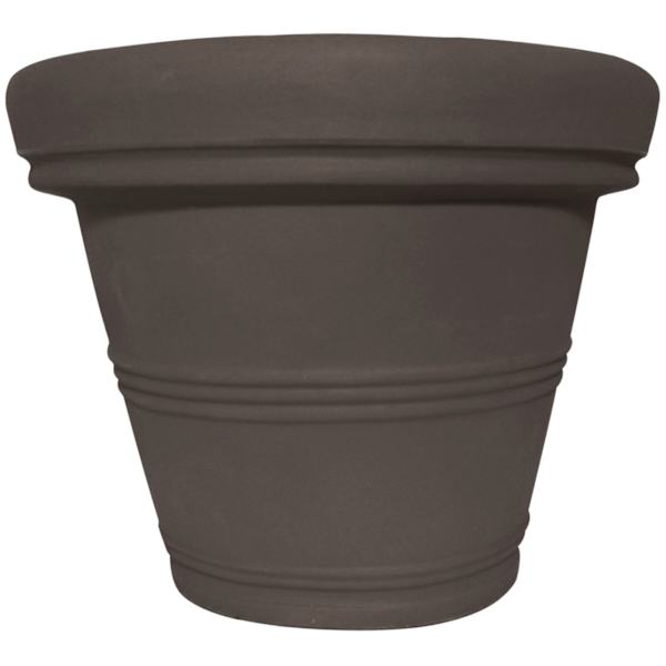 Japi All-Weather Brown Round Outdoor Planter, 24"