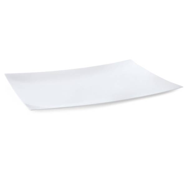 Lillian Table Settings 2-Count Pearl White Rectangle Plastic Trays, 12x18