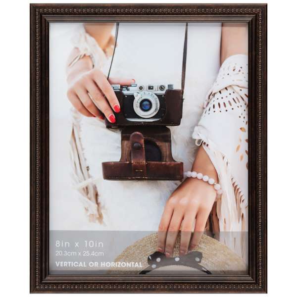 Thin Bronze Beaded Profile Tabletop Picture Frame, 8x10