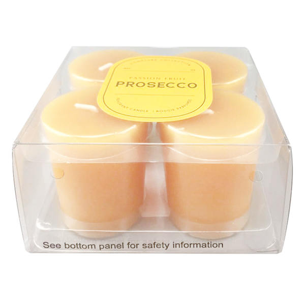 4-Pack Passion Fruit Prosecco Scented Votive Candles