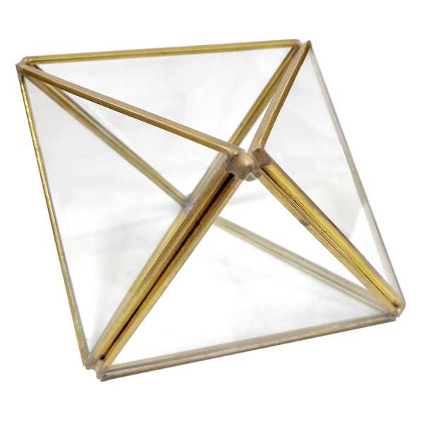 Gold Glass Terrarium, 3.5"