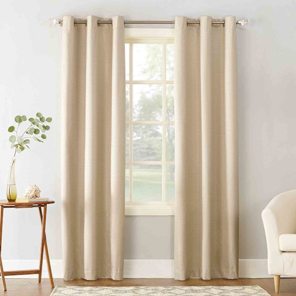 Tremont Linen Thermal Room Darkening Grommet Curtain Panel, 84"