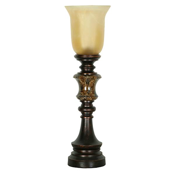 Brown Marbled Uplight, 23"