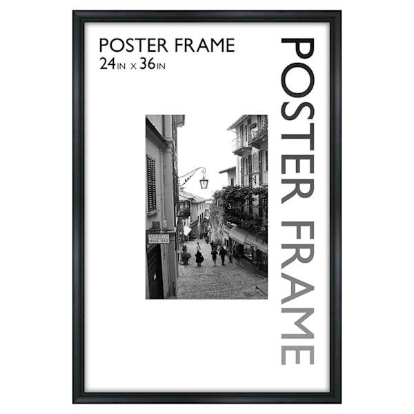 Black Sleek Line Poster Wall Frame, 24x36