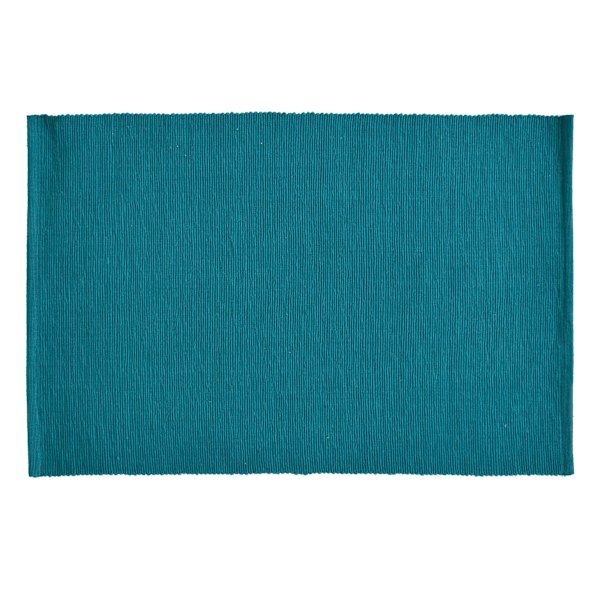 Set of 4 Teal Ribbed Placemats
