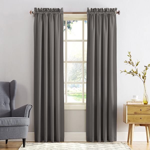 Madison Steel Pole Top Room Darkening Curtain Panel, 84"
