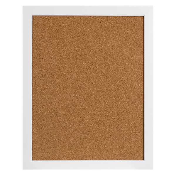 White Framed Utility Cork Board, 20x16