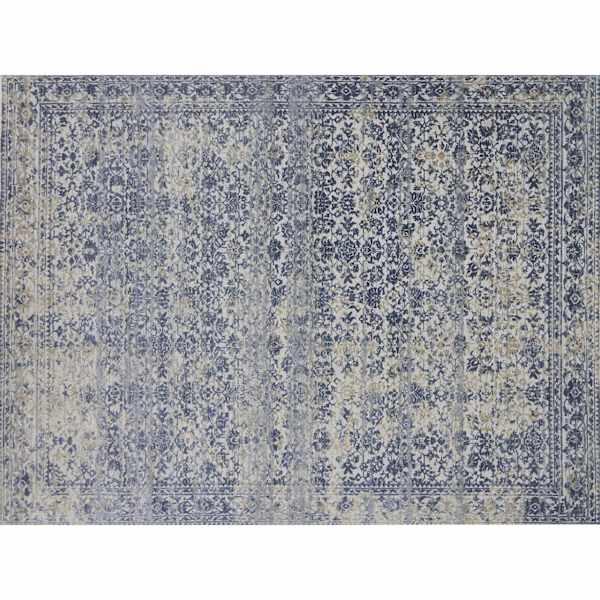 (A377) Providence Venice Distressed Look Blue Area Rug, 5x8