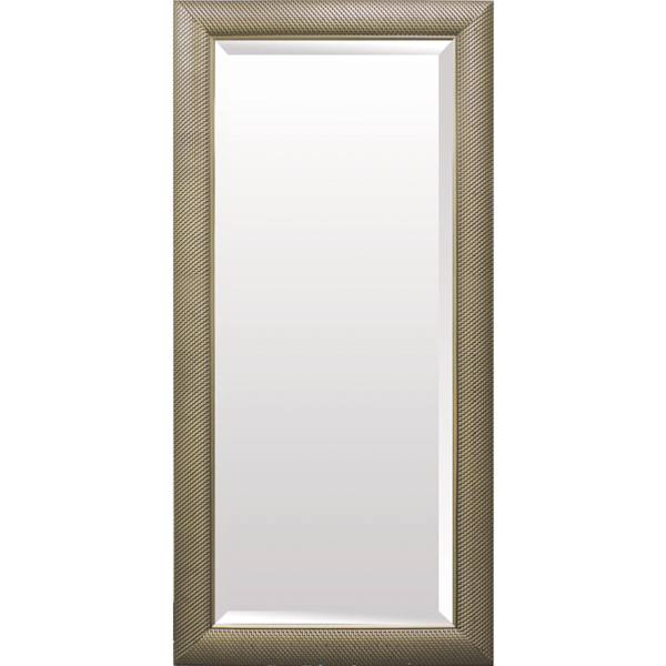 Basket Weave Champagne Leaner Mirror, 32x66