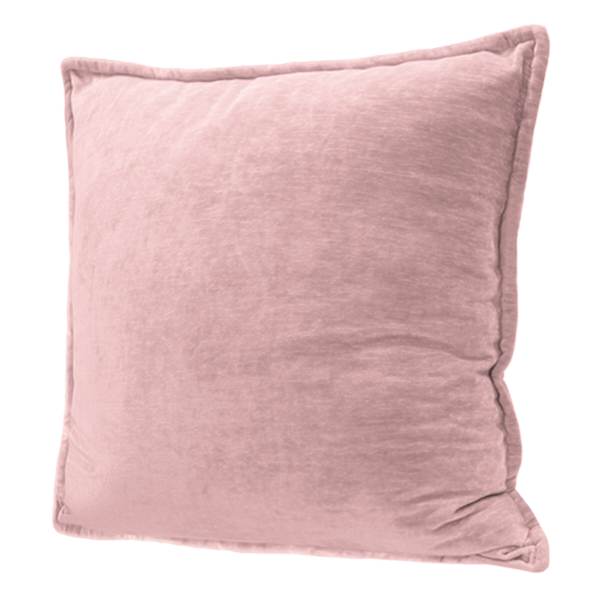 Maya Blush Pink Chenille Velvet Throw Pillow 24