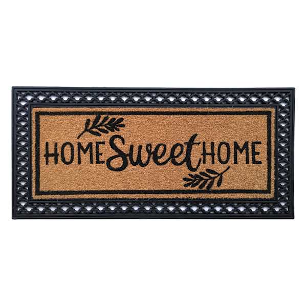 Home Sweet Home Rubber & Coir Mat, 22x47