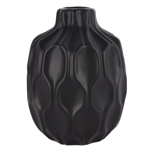 Katherine Matte Black Vase, 8"