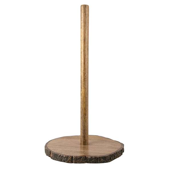 Bark Wood Edge Paper Towel Holder
