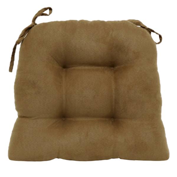 Bark Faux Suede Dining Chair Cushion, 14x15