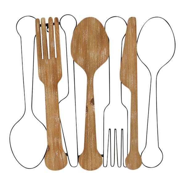 Spoon Fork Knife Wall Art, 16"