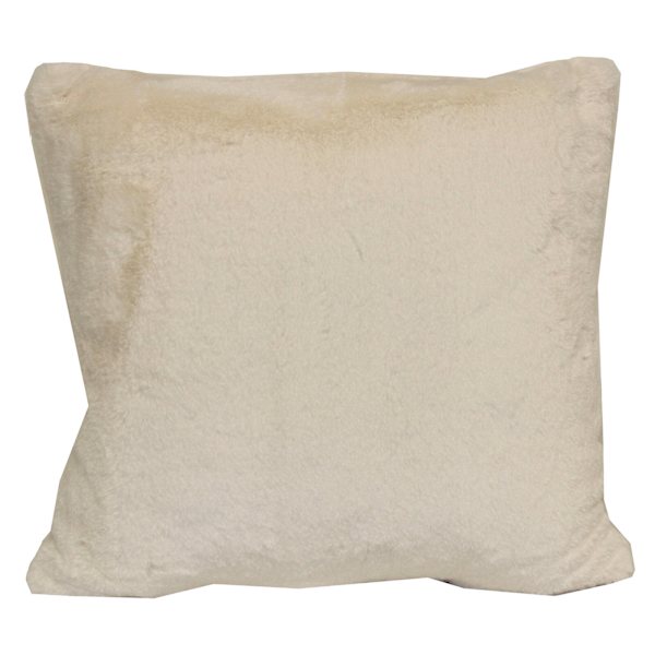 Bristol Ivory Faux Fur Throw Pillow, 18"