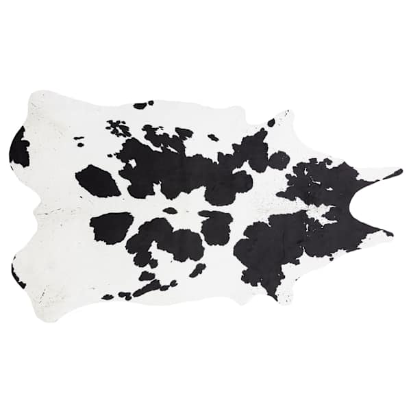 Hidalgo Black & White Faux Cowhide Accent Rug, 30x50