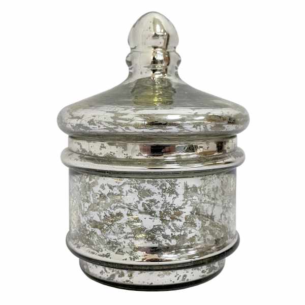 Mercury Glass Container, 6"