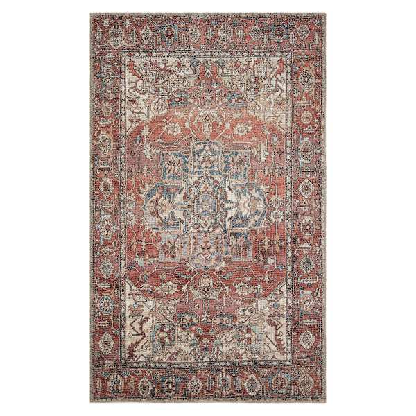 (B670) Valentina Terracotta Multicolor Accent Rug, 3x5