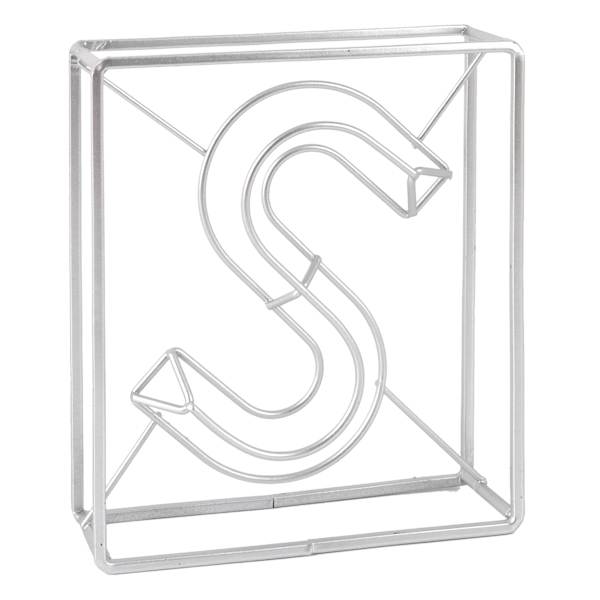Laila Ali 7" Silver Metal Letter Block Sign, S