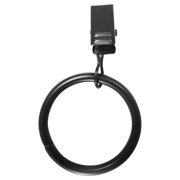 7-Piece 1" Bronze Finish Curtain Clip Rings