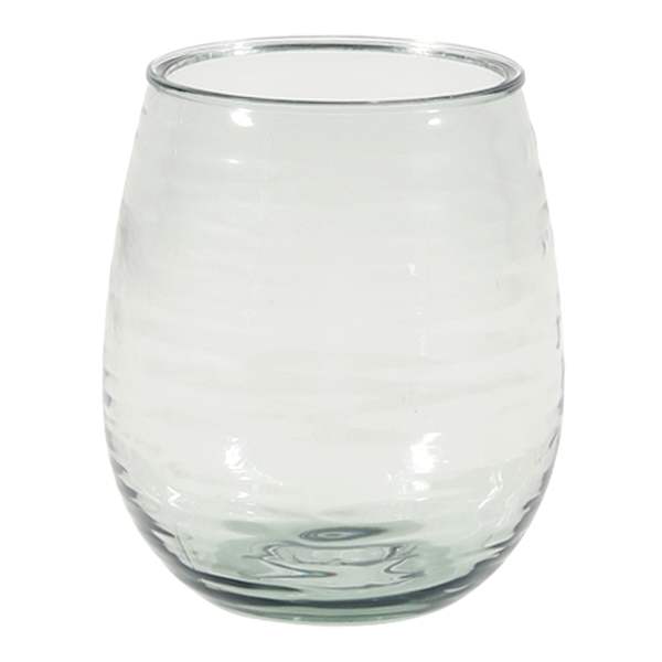 Clear Textured Acrylic Stemless Wine Glass, 16oz