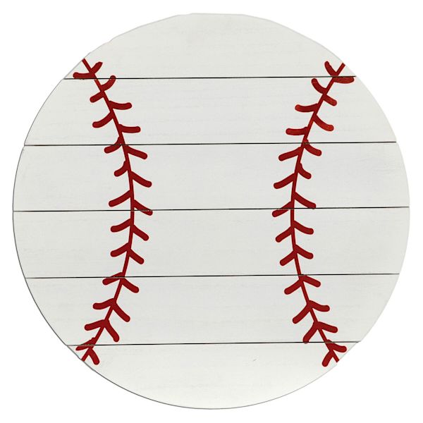 Baseball Wooden Sign Wall Art, 16"
