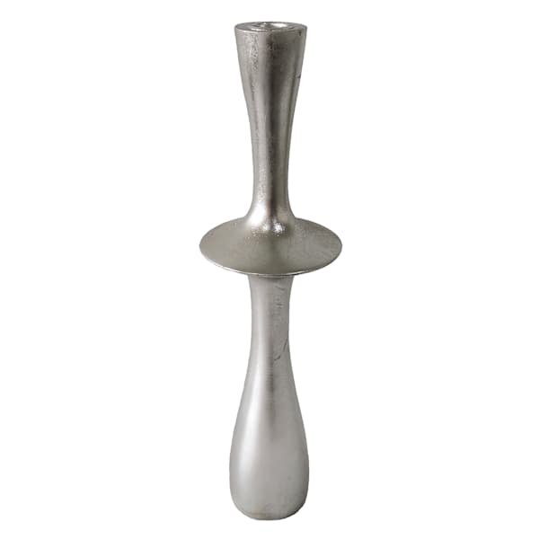 Laila Ali Silver Spindle Taper Candle Holder, 14.5"