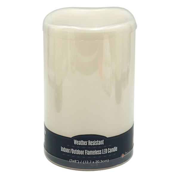 Ivory LED Pillar Candle with 6 Hour Timer, 5x8