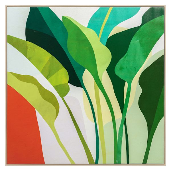 Framed Spring Fling Plants Textured Canvas Wall Art, 40"