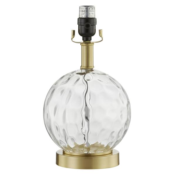 Grace Mitchell 12in. Clear Bubbled Glass Mini Accent Lamp
