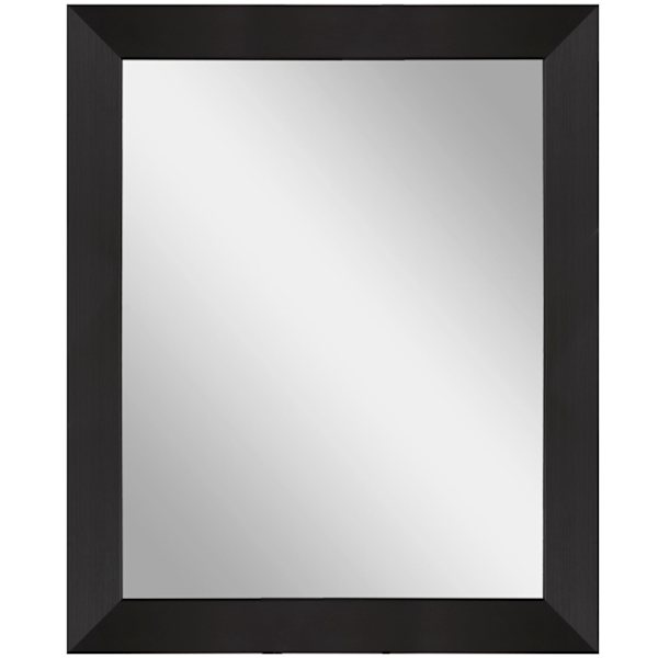 Skylar Black Rectangle Wall Mirror, 27x34
