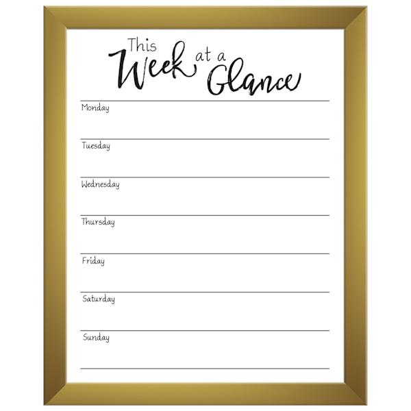 This Week at a Glance Dry Erase Memo Board, 21x17