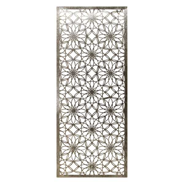 Floral Metal Panel Wall Decor, 20x48
