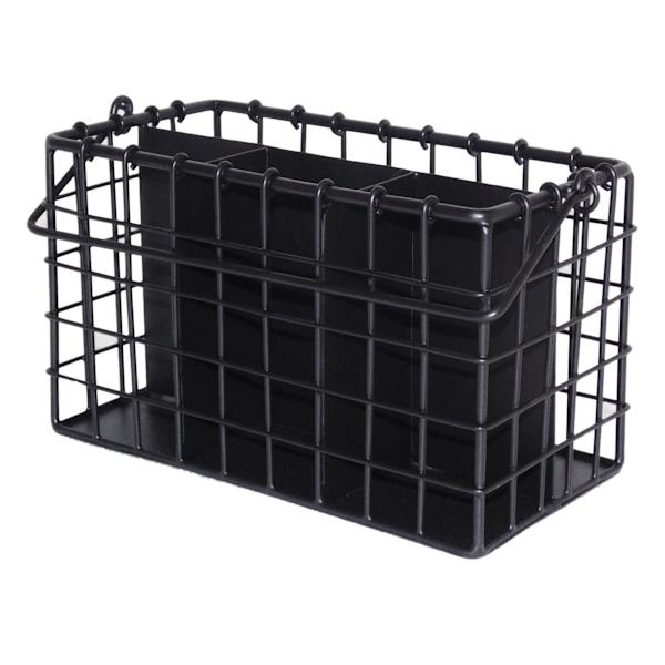 Iron Wire Grid Pattern Utensil Caddy