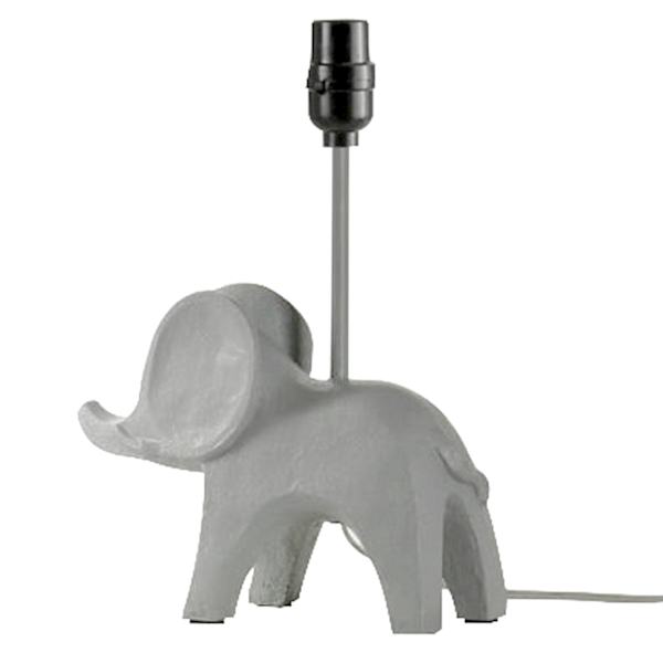 Tiny Dreamers Grey Elephant Accent Lamp Base, 14"