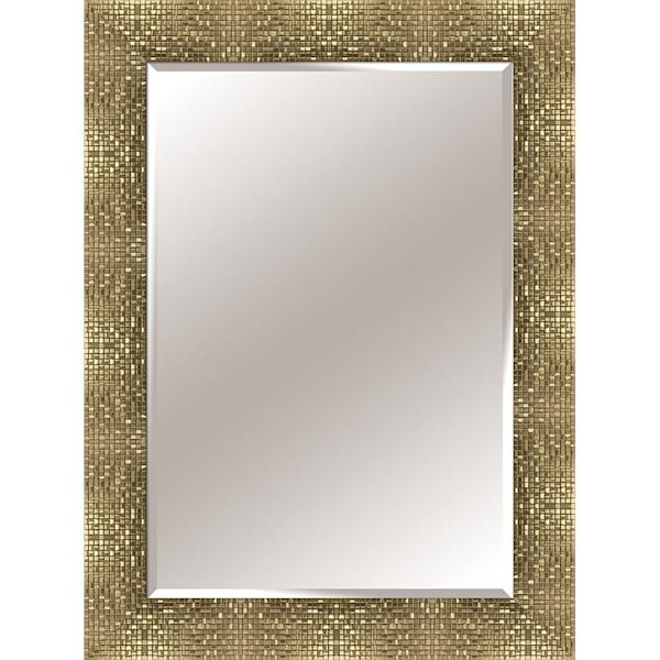 Mosaic Soft Pewter Rectangle Wall Mirror, 32x44