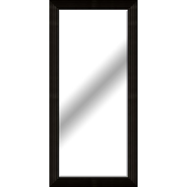 Tiered Black Framed Beveled Leaner Mirror, 31x65