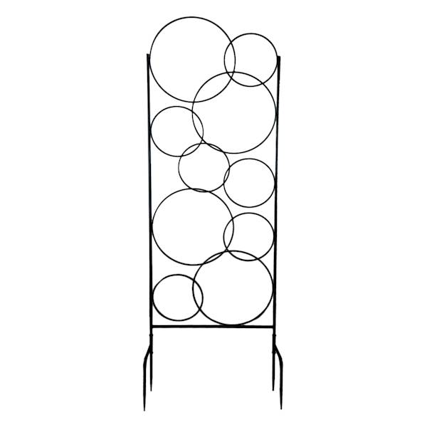 Black Metal Circles Outdoor Trellis, 60"
