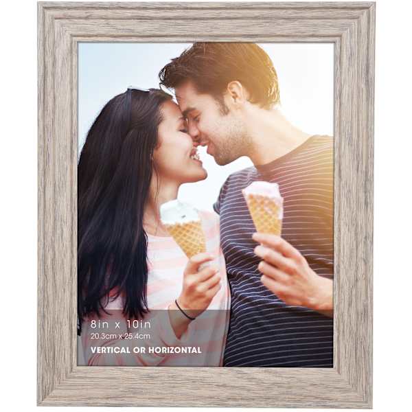 Barnwood Ridged Profile Tabletop Picture Frame, 8x10