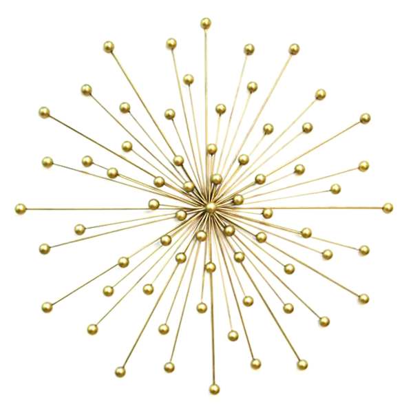 Gold Metal Starburst Wall Art, 28"